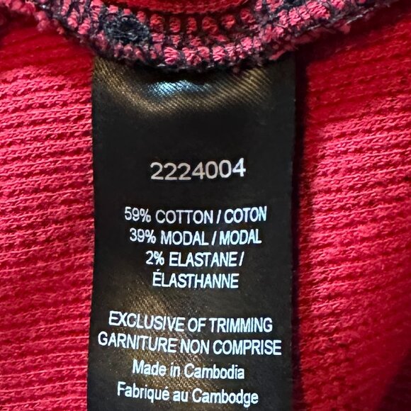 Women's Midnight Carole Hochman Red & Black 2 pc Pajama Set Size xl NWOT - Picture 7 of 7